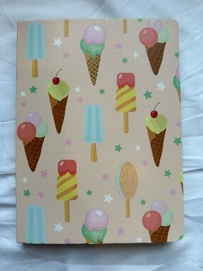 Pastel Ice Cream Cover Stationery Journal 6" x 8"